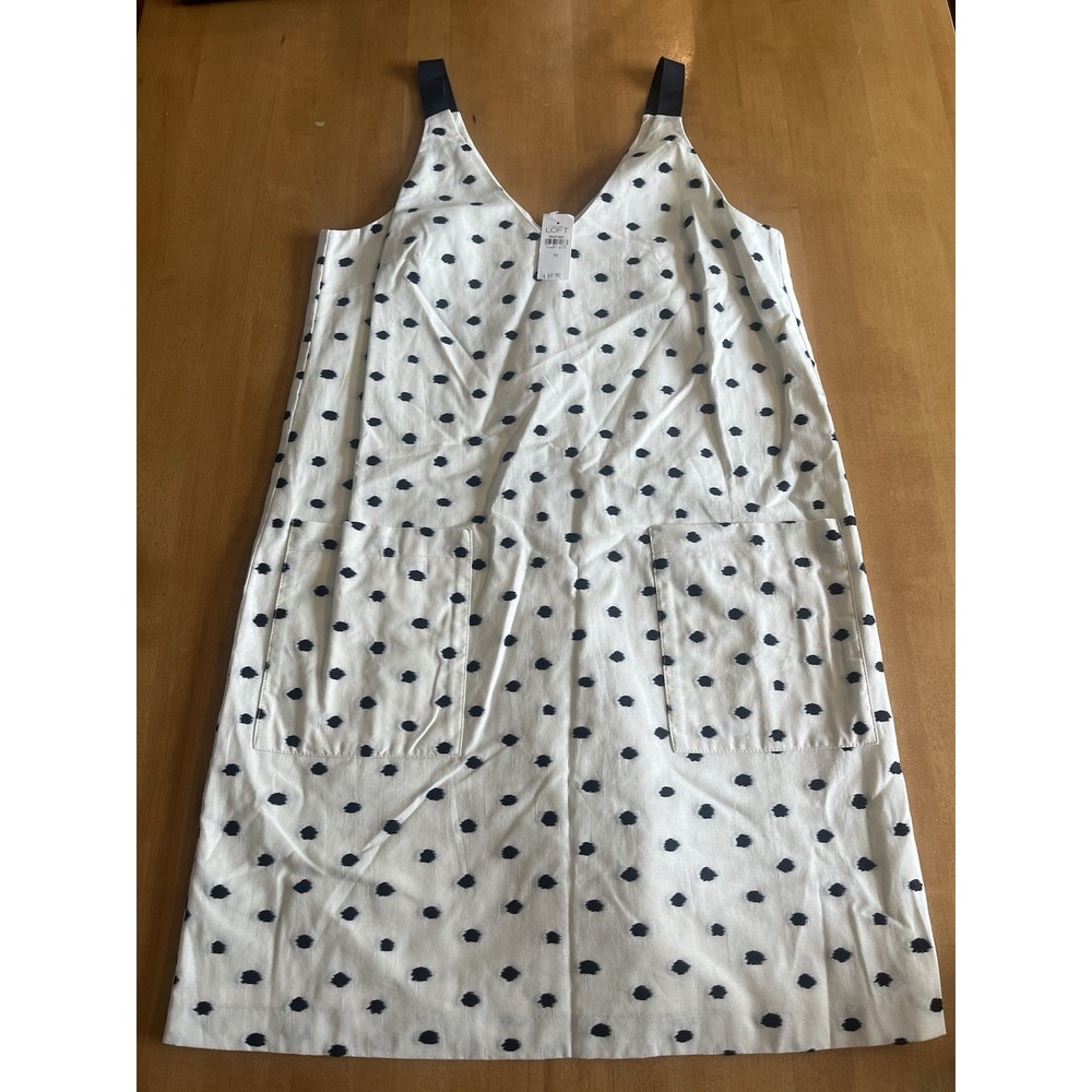Ann Taylor Loft Polka Dot Shift Dress Size 10 Straps Work Wear Summer Spring NEW